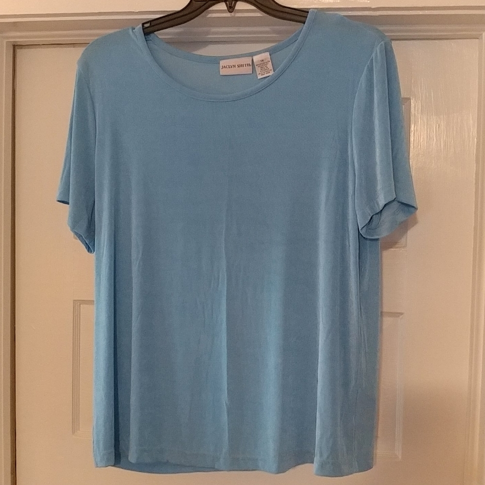 Light blue top